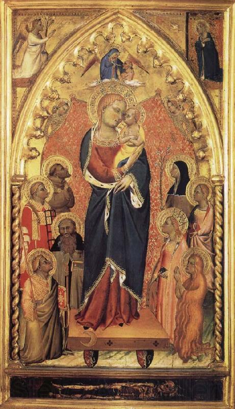 Giovanni del Biondo Her Virgin of the Apocalipsis with Holy and angelical France oil painting art